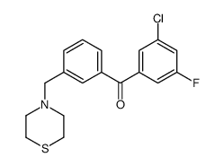 3-CHLORO-5-FLUORO-3'-THIOMORPHOLINOMETHYL BENZOPHENONE Structure