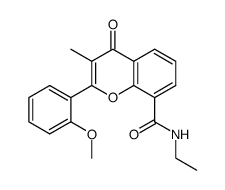 2'-methoxy-3-methylflavone-8-carboxylic acid acid N-ethylamide Structure