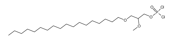 1-O-octadecyl-2-O-methyl-sn-glycerophosphodichloride结构式