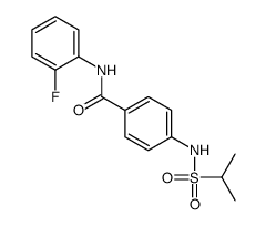 N-(2-fluorophenyl)-4-(propan-2-ylsulfonylamino)benzamide结构式