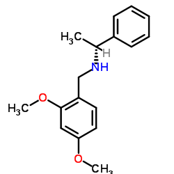 (1R)-N-(2,4-Dimethoxybenzyl)-1-phenylethanamine结构式