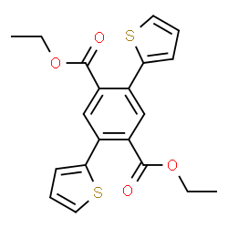 二乙基 2,5-二(噻吩-2-基)对苯二甲酸酯结构式