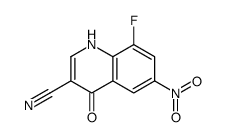 8-Fluoro-4-hydroxy-6-nitro-3-quinolinecarbonitrile Structure