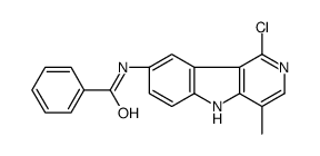 N-(1-chloro-4-methyl-5H-pyrido[4,3-b]indol-8-yl)benzamide结构式