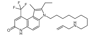 3-(9-allylamino-nonyl)-2-ethyl-1-methyl-9-trifluoromethyl-3,6-dihydro-pyrrolo[3,2-f]quinolin-7-one Structure