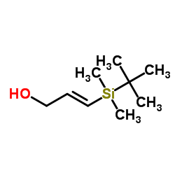 (2E)-3-[Dimethyl(2-methyl-2-propanyl)silyl]-2-propen-1-ol结构式