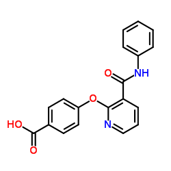 4-[3-(phenylcarbamoyl)pyridin-2-yl]oxybenzoic acid Structure