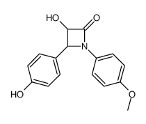 3-hydroxy-4-(4-hydroxyphenyl)-1-(4-methoxyphenyl)azetidin-2-one结构式