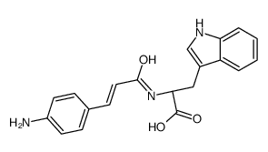 (2S)-2-[3-(4-aminophenyl)prop-2-enoylamino]-3-(1H-indol-3-yl)propanoic acid结构式