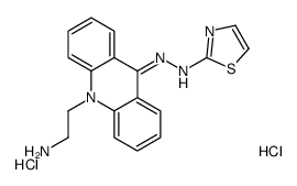 N-[[10-(2-aminoethyl)acridin-9-ylidene]amino]-1,3-thiazol-2-amine,dihydrochloride结构式