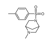 2-Methyl-5-[(4-methylphenyl)sulfonyl]-2,5-diazabicyclo[2.2.1]hept ane结构式