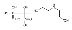 (1-hydroxyethylidene)bisphosphonic acid, compound with 2,2'-iminobis[ethanol] (1:1)结构式