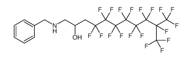 2-Undecanol, 4,4,5,5,6,6,7,7,8,8,9,9,10,11,11,11-hexadecafluoro-1-[(phenylmethyl)amino]-10-(trifluoromethyl)结构式