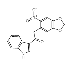 Ethanone,1-(1H-indol-3-yl)-2-(6-nitro-1,3-benzodioxol-5-yl)- structure