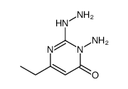 3-amino-6-ethyl-2-hydrazinylpyrimidin-4-one结构式
