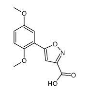 5-(2,5-Dimethoxyphenyl)-1,2-oxazole-3-carboxylic acid结构式