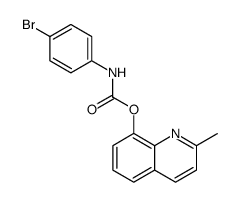 Carbamic acid, (4-bromophenyl)-, 2-methyl-8-quinolinyl ester结构式