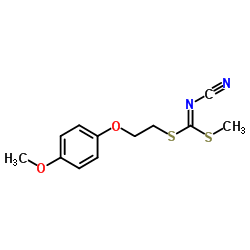 [2-(4-Methoxyphenoxy)ethyl]methyl-cyanocarbonimidodithioate结构式