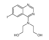 bis-(2-hydroxy-ethyl)-(6-iodo-quinazolin-4-yl)-amine Structure