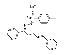 sodium salt of (E)-1,5-diphenyl-4-penten-1-one N-tosylhydrazone Structure