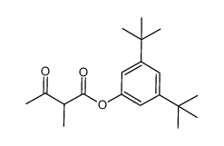 3,5-di-tert-butylphenyl 2-methyl-3-oxobutanoate结构式