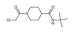 1-(2-chloroacetyl)-N-(1,1-dimethylethyl)-4-piperidinecarboxamide Structure