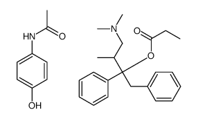 [(2S,3R)-4-(dimethylamino)-3-methyl-1,2-diphenylbutan-2-yl] propanoate,N-(4-hydroxyphenyl)acetamide Structure