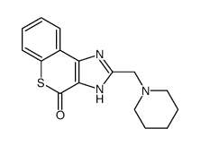 2-(piperidin-1-ylmethyl)-3H-thiochromeno[3,4-d]imidazol-4-one结构式
