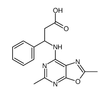 3-[(2,5-dimethyl-[1,3]oxazolo[5,4-d]pyrimidin-7-yl)amino]-3-phenylpropanoic acid Structure