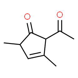 3-Cyclopenten-1-one, 2-acetyl-3,5-dimethyl- (6CI) structure