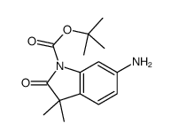 TERT-BUTYL 6-AMINO-3,3-DIMETHYL-2-OXOINDOLINE-1-CARBOXYLATE Structure