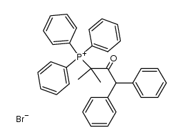 (2-methyl-3-oxo-4,4-diphenylbutan-2-yl)triphenylphosphonium bromide结构式