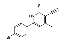 2-Mercapto-6-(4-bromphenyl)-4-methyl-pyridin-3-carbonitril Structure