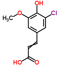 (2E)-3-(3-CHLORO-4-HYDROXY-5-METHOXYPHENYL)ACRYLIC ACID structure