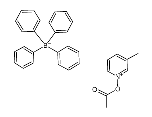 1-acetoxy-3-methylpyridin-1-ium tetraphenylborate Structure