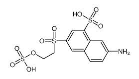 7-amino-3-(2-sulfooxyethylsulfonyl)naphthalene-1-sulfonic acid结构式