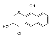2-(3-chloro-2-hydroxypropyl)sulfanylnaphthalen-1-ol结构式