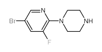 1-(5-Bromo-3-fluoropyridin-2-yl)piperazine structure