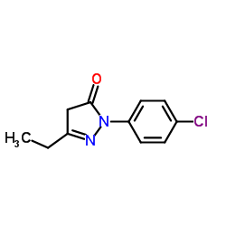 2-(4-Chlorophenyl)-5-ethyl-2,4-dihydro-3H-pyrazol-3-one结构式