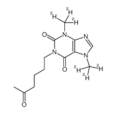 Pentoxifylline-d6 Structure