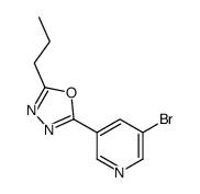 2-(5-溴吡啶-3-基)-5-丙基-1,3,4-噁二唑结构式