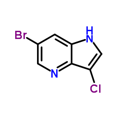 6-溴-3-氯-1H-吡咯并[3,2-b]吡啶结构式