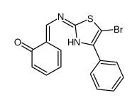 (6Z)-6-[[(5-bromo-4-phenyl-1,3-thiazol-2-yl)amino]methylidene]cyclohexa-2,4-dien-1-one Structure