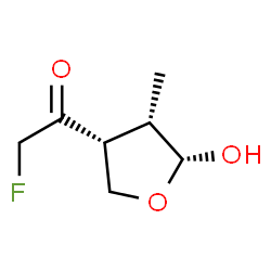 Ethanone, 2-fluoro-1-(tetrahydro-5-hydroxy-4-methyl-3-furanyl)-, (3alpha,4alpha,5alpha)- (9CI)结构式