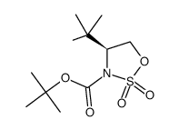 (S)-4-(叔丁基)-1,2,3-氧杂噻唑烷-3-羧酸叔丁酯 2,2-二氧化物结构式