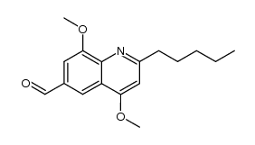 6-formyl-4,8-dimethoxy-2-(n-pentyl)quinoline结构式