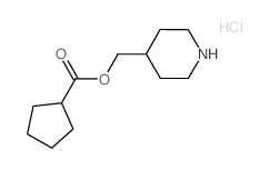 4-Piperidinylmethyl cyclopentanecarboxylate hydrochloride结构式