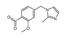 1-[(3-methoxy-4-nitrophenyl)methyl]-2-methylimidazole Structure