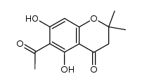 6-acetyl-5,7-dihydroxy-2,2-dimethyl-4-chromanone结构式