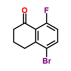 5-溴-8-氟-3,4-二氢萘-1(2H)-酮结构式